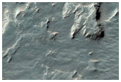 Landforms in Crater South of Holden Crater