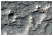 Possible Olivine Rich Patch in Crater