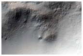 Bedrock Exposures in an Impact Crater in Hesperia Planum