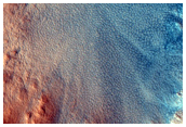 Polar Crater with Summer Ice