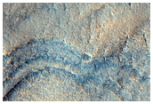 Terraced Pedestal Crater in CTX Image