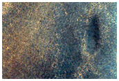 Polar Crater with Summer Ice