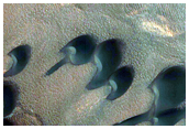Steep North-Polar Boundary Scarp Mass Wasting