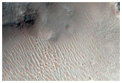 Small Landslide in Southern Hemisphere Crater