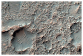 Bedrock Exposures on Crater Floor in Terra Sabaea-Tyrhenna Terra Boundary
