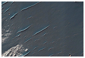 Possible Evaporites on Floor of Unnamed Crater in Uzboi Vallis