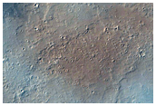Eroded Surface on Lava Flows East of Olympus Mons