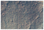 Terrain Boundary on Floor of Large Crater Northwest of Hellas Planitia