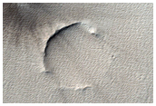 New Crater Formed between November 2005 and November 2007