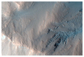 Central Peak of a Rampart Crater with Gullies