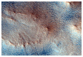 Mounds and Polygonal Features in Crater