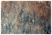 Polar Crater with Summer Ice and Central Uplift
