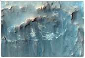 Interior Wall and Ejecta of 20-Kilometer Diameter Crater near Toro Crater