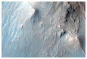 Crater near Mawrth Vallis with Rocky Central Peak