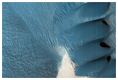 Polar Crater with Summer Ice