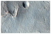 Gullies in Wall of Crater