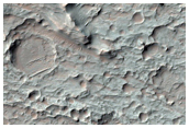 Well-Exposed Fan in Double Crater