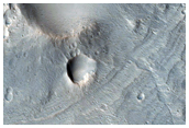 Valley-Crater Intersection with Exposed Layers