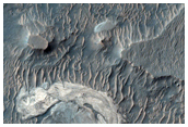 Contact between Landslides and Blocky Deposit on Floor of Melas Chasma