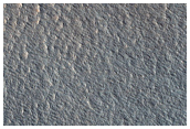 Terrain near Polar Crater with Summer Ice
