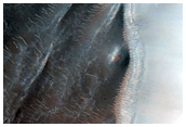 Flow Material in Equatorial Crater