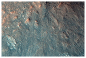 Polar Crater with Summer Ice and Central Uplift