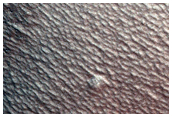 Graben Cutting Clark Crater with Landslide