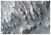 Contact between Wallrock and Light-Toned Layering in West Candor Chasma