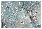 Exhumed Light-Toned Deposit along Coprates Catena Floor