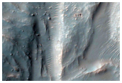 Landslide Scarps in Large Crater