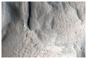 Ridges and Knobs Downslope of the Western Basal Scarp of Olympus Mons