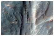 Landslide Scarps in Large Crater