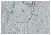 Contact between Lava Flow and Wrinkle Ridge in Elysium Planitia