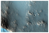Crater with Central Uplift North of Mawrth Vallis