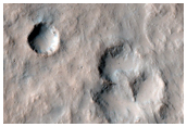 Rayed Crater near Tyrrhena Dorsa