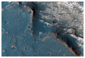 Light-Toned Layered Outcrop in Crater near Mawrth Vallis