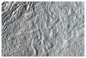Fretted Terrains and Layers in Crater