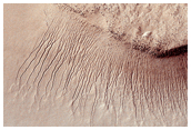 Verdaderos barrancos en Marte