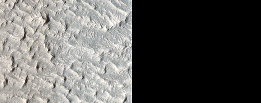 Fine Layers in Central Mound of Large Old Crater