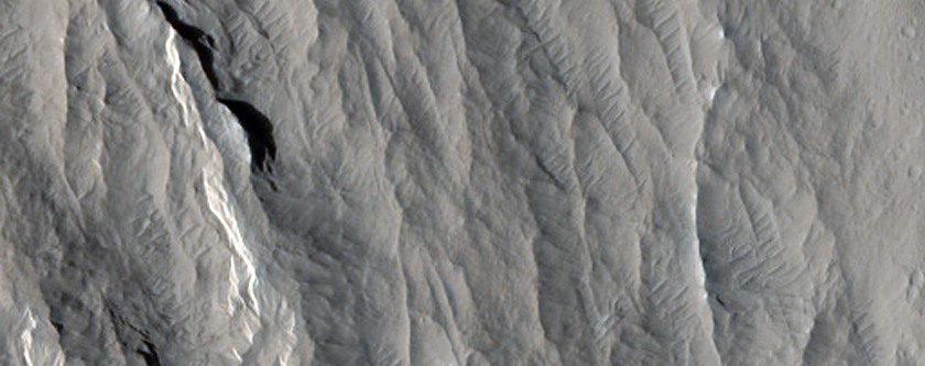 Layered Materials and Blocks in Olympus Mons Aureole