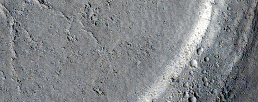Embayed Crater in Western Elysium Planitia