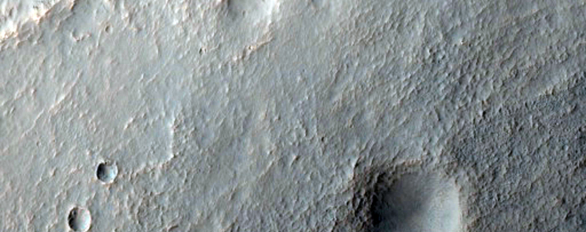 Delta-Like Deposit on Crater Floor