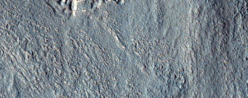 Rocky Outcrops on Crater Rim and Floor