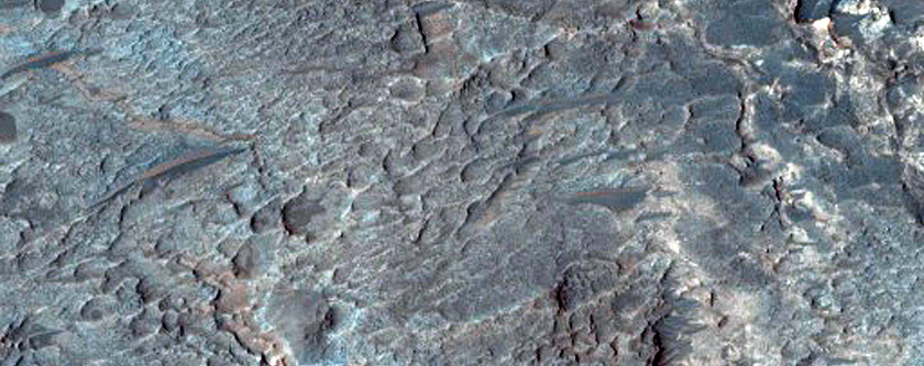 Terreny de tonalitat clara als altiplans de Mart