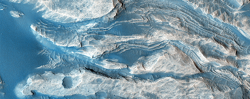 Layering and Faulting in Melas Chasma Layered Deposits