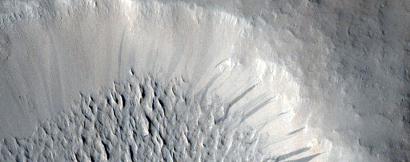 Yardangs and Pedestal Crater in Viking Image 389S08 