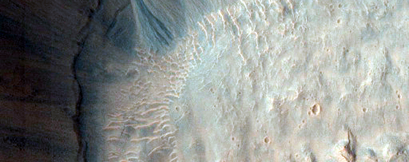 Dark Gully Material in Terra Cimmeria Crater