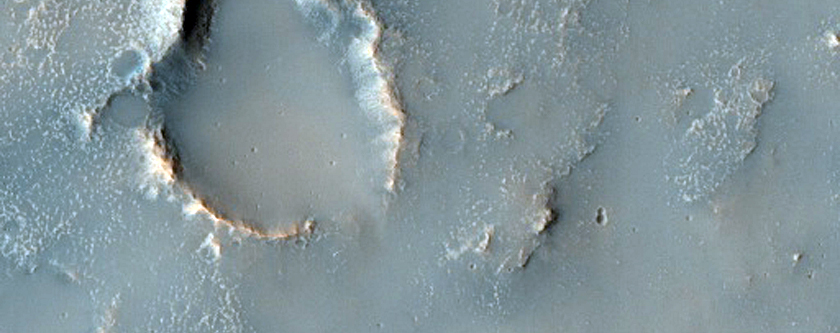 Drainage Near Crater in Terra Sabaea