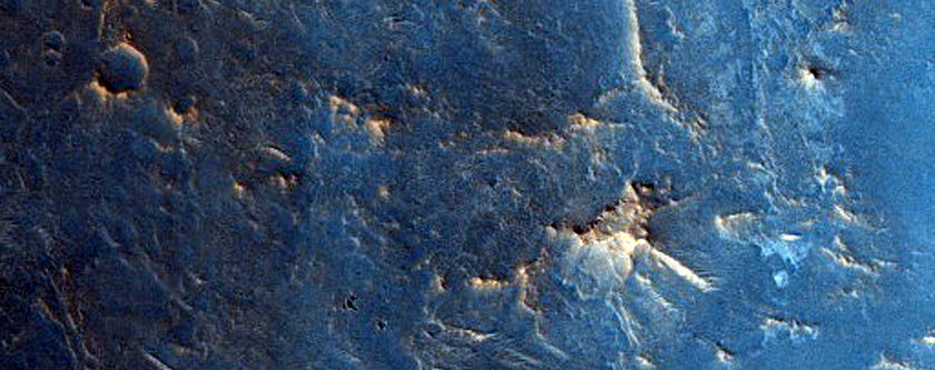 Central Uplift of an Impact Crater Near Mawrth Vallis