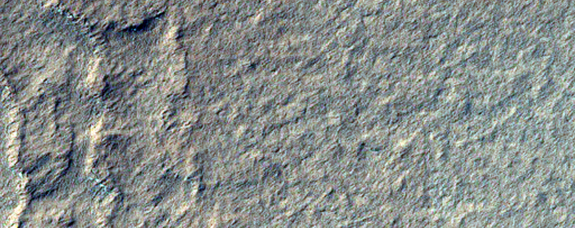 Hill and Adjacent Depression in Polar Layered Deposits